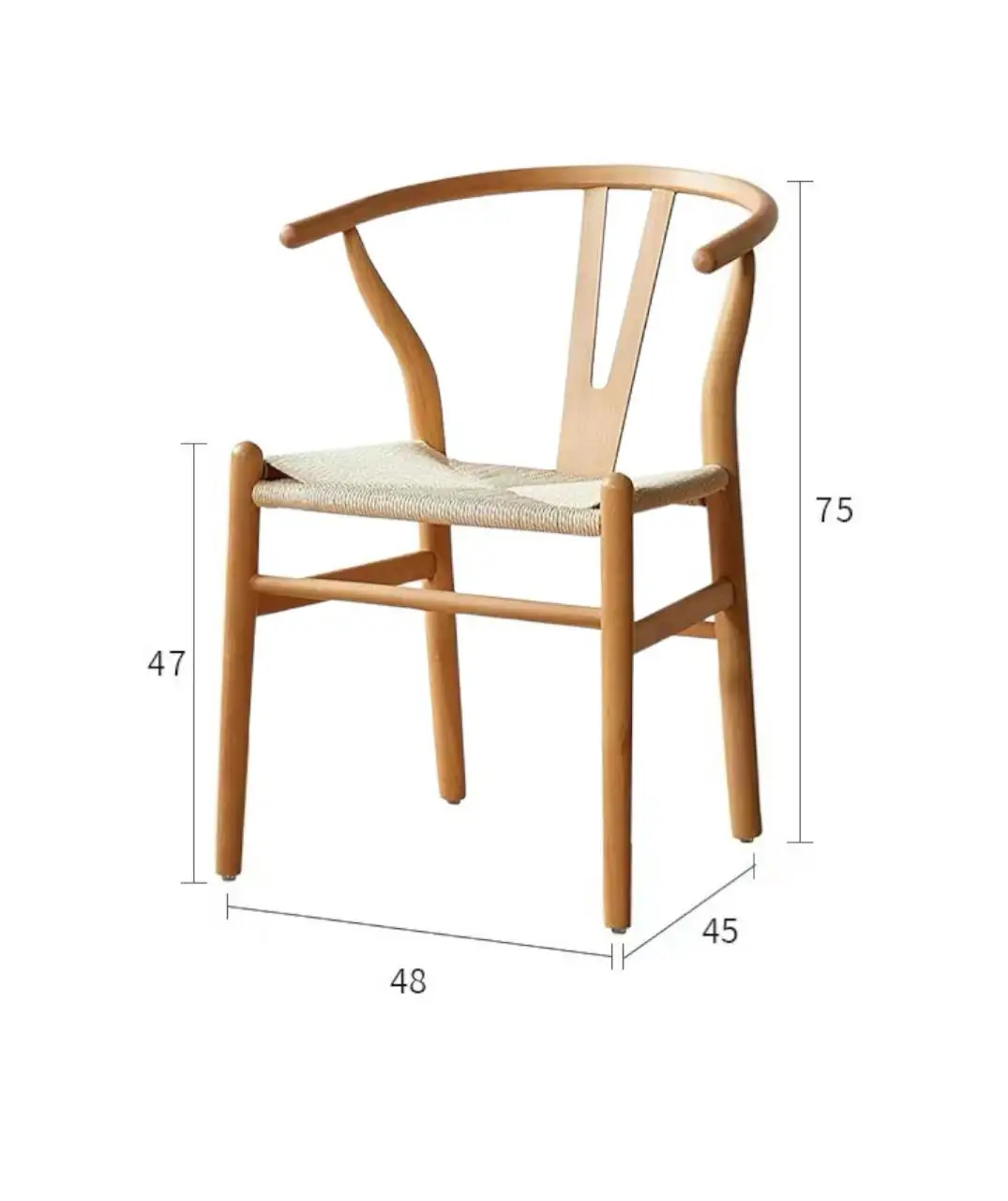 Silla wishbone madera - Imagen 4