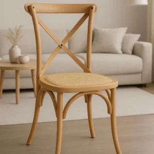Silla crossback de Madera Natural